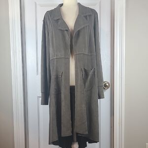 Ethyl Annalee Faux Suede Long Jacket